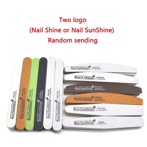 50 Pcs Multi Grit Wood Nail Files Strong Thick Wooden Coforful Sandpaper Nails File Buffing Washable Lime a Ongle Manicure Tools