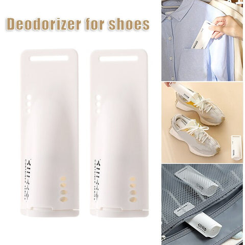 2Pcs Shoe Deodorant Dryer Moisture Absorber Jasmine Flavor Shoes Deodorant Smell Remover Wardrobe Closet Air Purifying